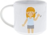 mok Dress Up Elf junior 15 cm porselein wit