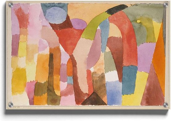 Paul Klee - Movement Of Vaulted Chambers - Walljar - Wanddecoratie - Schilderij - Plexiglas