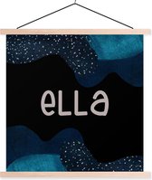 Porte-affiche avec affiche - Affiche scolaire - Ella - Pastel - Fille - 40x40 cm - Lattes vierges