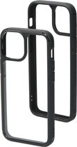 Mobiparts Rugged Doorzichtig Transparant Case Apple iPhone 13 Mini Zwart hoesje