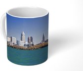 Mok - Skyline van Cleveland in de Verenigde Staten op de oever van het meer Erie - 350 ML - Beker