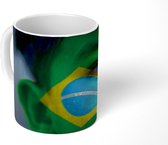 Mok - Koffiemok - Vlag van Brazilië - Mokken - 350 ML - Beker - Koffiemokken - Theemok