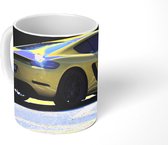 Mok - Porsche - Geel - Zon - 350 ML - Beker
