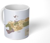 Mok - een kleurrijke kaart van Oost-Timor - 350 ML - Beker