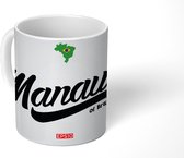 Mok - Manaus als tekening in vetgedrukte letters - 350 ML - Beker
