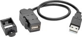 Tripp Lite U024-001-KPA-BK câble USB 0,3 m USB 2.0 DisplayPort USB A Noir