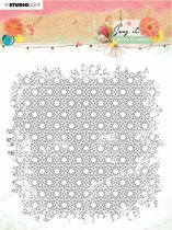 Clear stamp background - Say it with flowers nr. 528