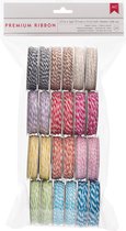 American Crafts Ribbon value pack - 24 spools baker's twine - 9.5mm x 4.6m