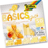 Folia • Folding sheets 20x20cm 80g 10x5 assorti basics Yellow