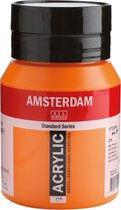 Peinture acrylique standard d'Amsterdam 500ml 276 Azo Orange