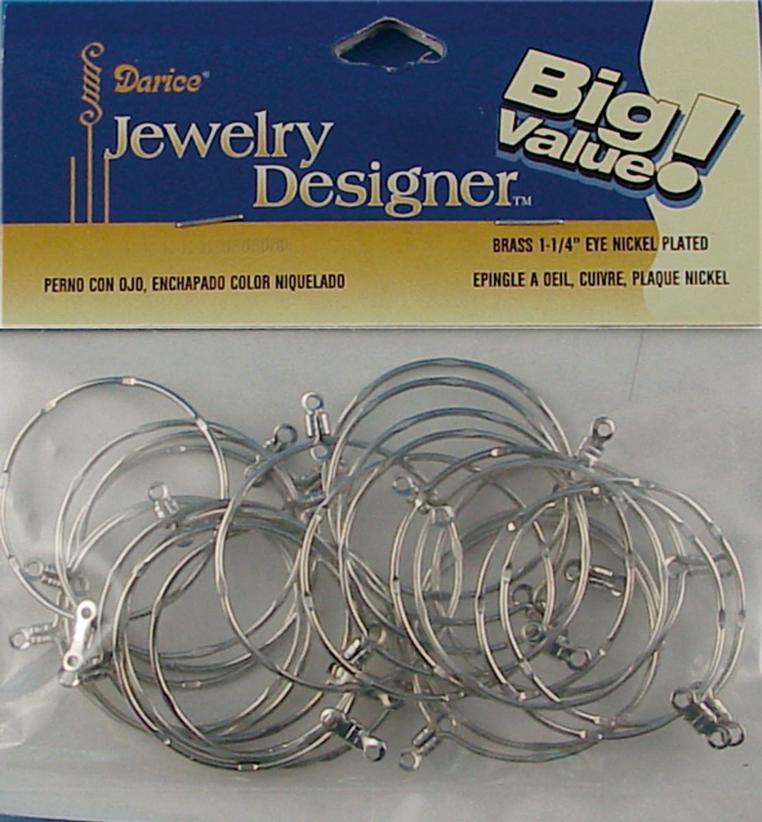 Oorhanger 32mm x24 zilver