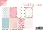Joy! Crafts Papierset - Design Wedding roses A4 -12 vel - 3x4 designs dubbelzijdig geprint - 20