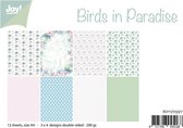 Joy! Crafts Papierset - Birds in Paradise A4 -12 vel - 3x4 designs dubbelzijdig geprint - 20