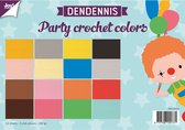 Dendennis Papierset - A4 - 3x4 tweezijdige vellen - Party crochet colors