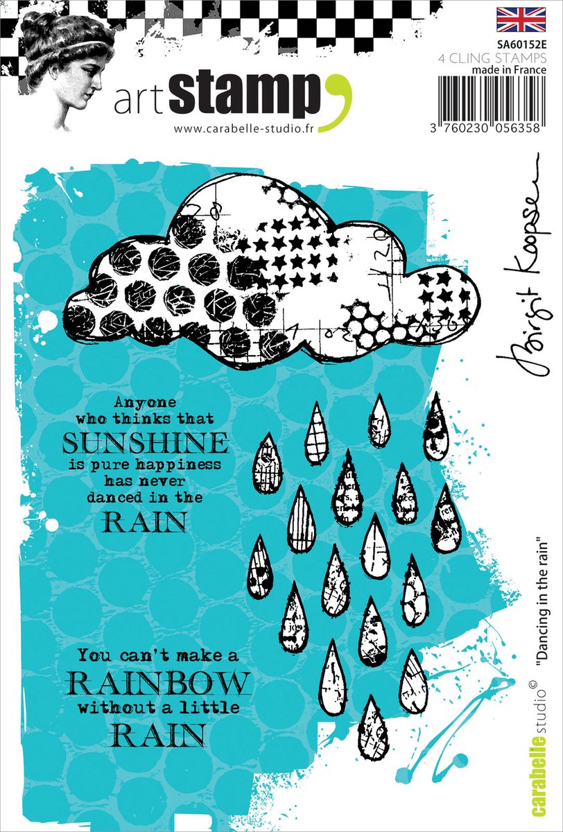 Carabelle Studio Cling stamp - A6 dancing in the rain