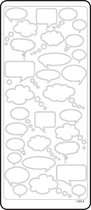 Vaessen Creative Sticker - 10x23cm - 10st - goud tekstwolken
