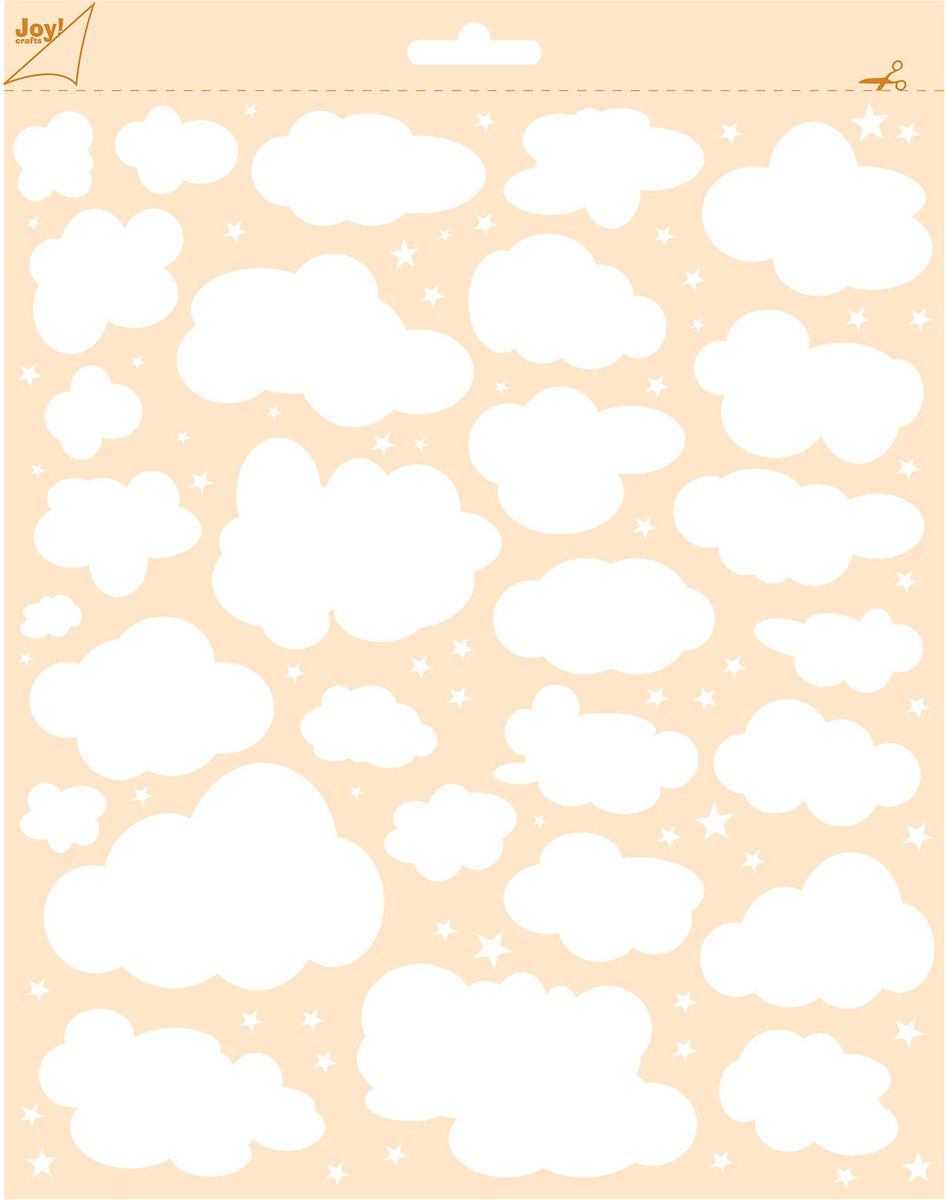 Joy!Crafts Stencil - embosstencil - polybesa Wolken + Sterren