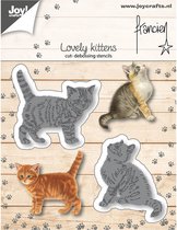 Joy!Crafts Stencil - Stans-debosmal - Francien Twee kittens