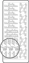 Vaessen Creative Sticker - 10x23cm - 10st - zilver diverse Duitse teksten