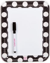 LockerLookz white board black/white polka dot