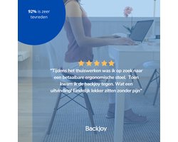 Backjoy SitSmart Posture Plus Blauw - Rugsteun Zithouding Bureaustoel Auto - Rugpijn Onderrug