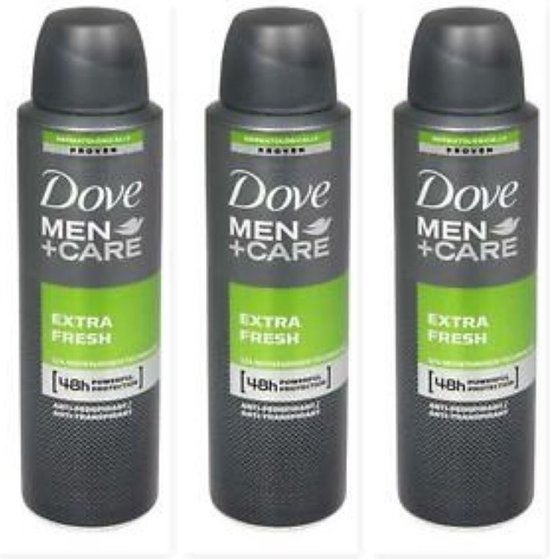 Dove Men +Care Extra Fresh Deodorant Spray - 3 x 150 ml