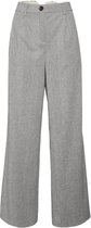 Vero Moda Broek VMAlba Hw Wide Pant Medium Grey Melange Dames Broek - Maat 40