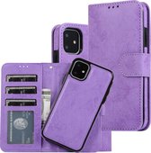 Bookcase Apple iPhone 11 | Hoogwaardig Pu Leren Telefoonhoesje | Lederen Wallet Case | Paars