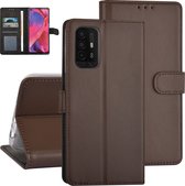 Bruin hoesje voor Oppo A94 5G - Book Case - Pasjeshouder - Magneetsluiting