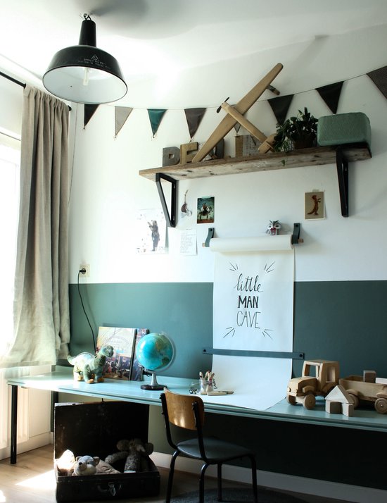 Rouleau de dessin - aux boucles d'apprentissage | VINTAGE BLACK (Rouleau de papier : marron) MAINTENANT AVEC : bande détachable renforcée ! (tableaux muraux - tableaux de texte - planche à dessin)