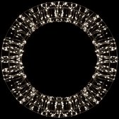 Christmas United - Lichtkrans voor binnen en buiten - Zwart frame en snoer - 800 LED - 50 cm diameter - Warm witte LED lampjes