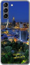 Geschikt voor Samsung Galaxy S21 hoesje - Rotterdam - Nederland - Skyline - Siliconen Telefoonhoesje