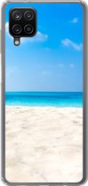 Geschikt voor Samsung Galaxy A12 hoesje - Strand - Zee - Zand - Siliconen Telefoonhoesje