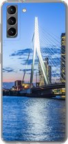 Geschikt voor Samsung Galaxy S21 Plus hoesje - Rotterdam - Water - Skyline - Siliconen Telefoonhoesje
