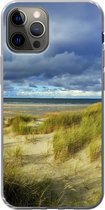 Geschikt voor iPhone 12 Pro hoesje - Noordzee - Vlieland - Duinen - Siliconen Telefoonhoesje