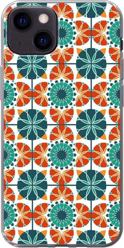 Coque iPhone 13 - Un motif symétrique de la Mosaïque Marocaine - Siliconen
