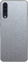 Geschikt voor Samsung Galaxy A50 hoesje - Metaal print - Aluminium - Stippen - Siliconen Telefoonhoesje
