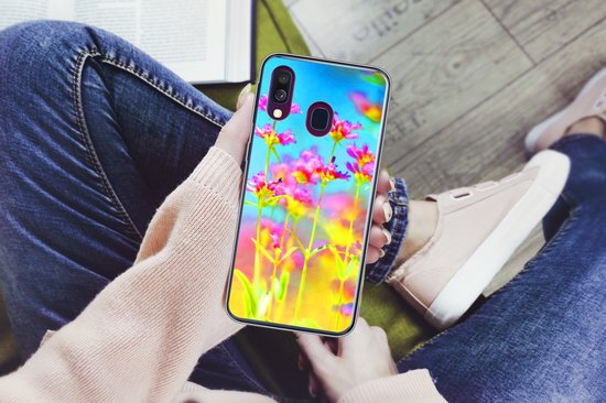Coque Samsung Galaxy A40 - Fleurs - Art - Psychédélique - Siliconen
