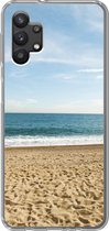 Geschikt voor Samsung Galaxy A32 5G hoesje - Strand - Zand - Zee - Siliconen Telefoonhoesje