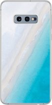 Geschikt voor Samsung Galaxy S10e hoesje - Strand - Zee - Blauw - Siliconen Telefoonhoesje