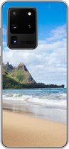 Geschikt voor Samsung Galaxy S20 Ultra hoesje - Strand - Tropisch - Hawaii - Siliconen Telefoonhoesje
