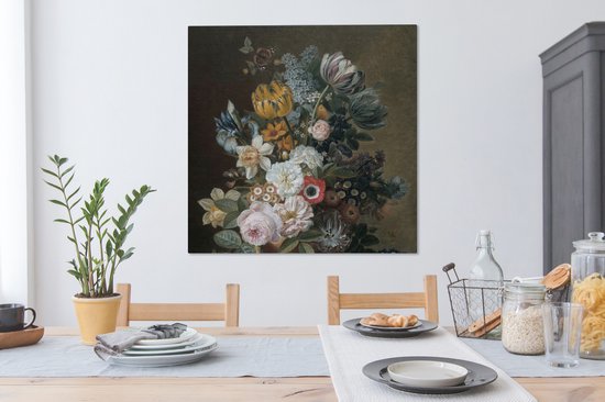 Peintures sur toile - Nature morte aux fleurs - Peinture d'Eelke Jelles Eelkema - 90x90 cm - Décoration murale