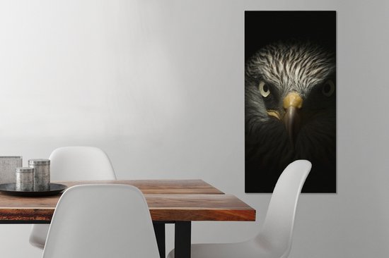 Tableau sur toile Vogel - Aigle - Rapaces - Oeil - Bec - Lumière - 40x80 cm - Décoration murale