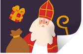 Muurstickers - Sticker Folie - Sinterklaas - Sint - Staf - Kinderen - Jongens - Meisjes - Kids - 60x40 cm - Plakfolie - Muurstickers Kinderkamer - Zelfklevend Behang