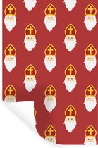 Muurstickers - Sticker Folie - Sinterklaas decoratie - Kinderen - Sint - Kids - Jongens - Meisjes - Kids - 40x60 cm - Plakfolie - Muurstickers Kinderkamer - Zelfklevend Behang
