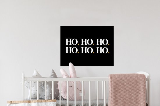 Stickers muraux - Noël - Père Noël - Proverbes - Citations - Ho ho ho ho ho ho - 40x30 cm - Feuille adhésive