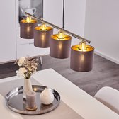 Belanian.nl - Moderne hanglamp - Hanglamp - hanglamp, mat nikkel, 4 lichts -  Modern -  Eetkamer, hal, keuken, slaapkamer, woonkamer