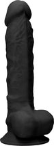 Silicone Dildo With Balls - Black - 22,8 cm - Realistic Dildos