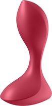 Backdoor Lover Plug Vibrator - Red - Anal Vibrators