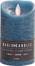 Magic Flame Stompkaars Led 7,5 X 12,5 Cm Wax Lichtblauw